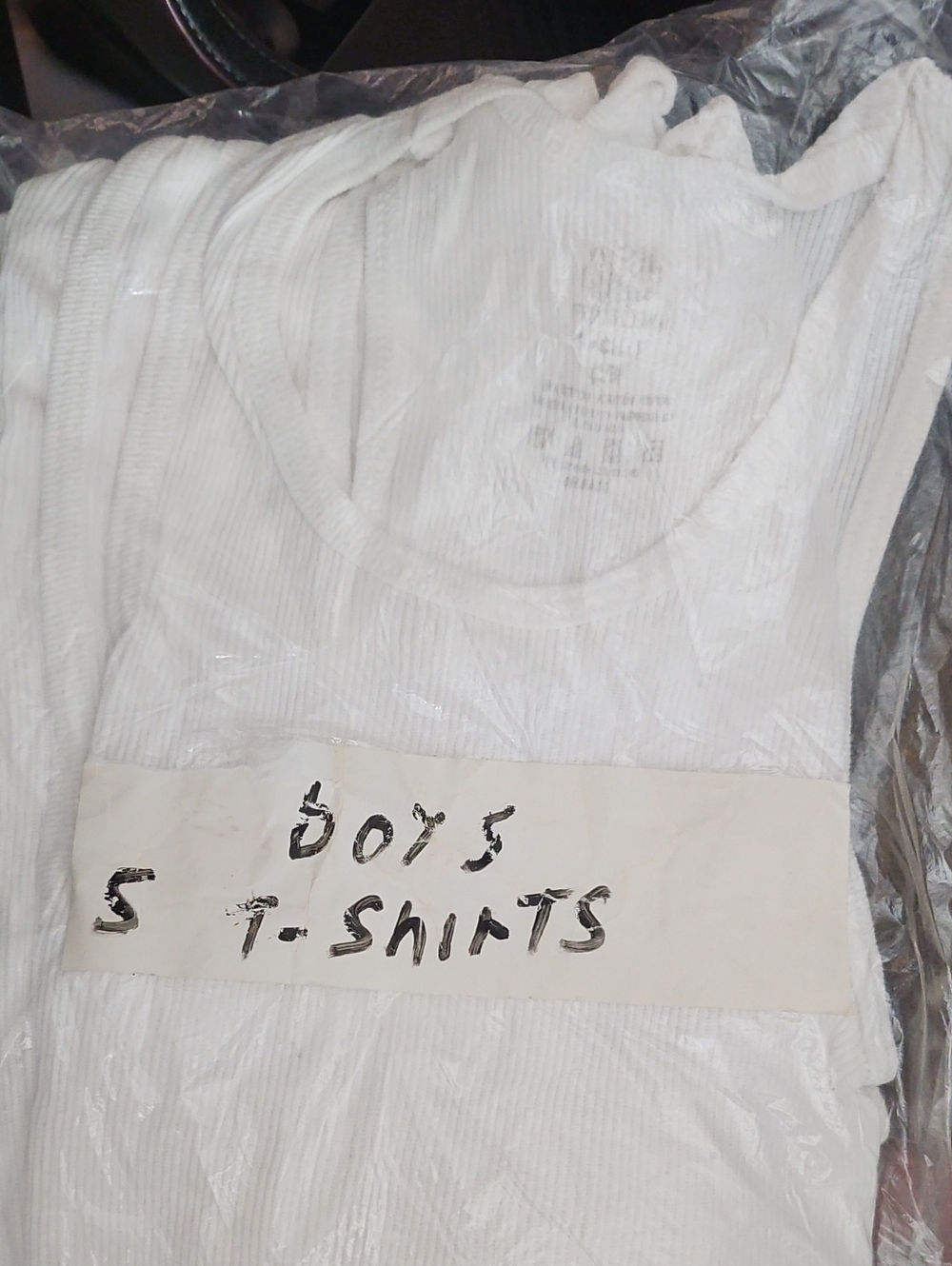 New Fruit of the Loom Boys White Ribbed Tank Tops Small